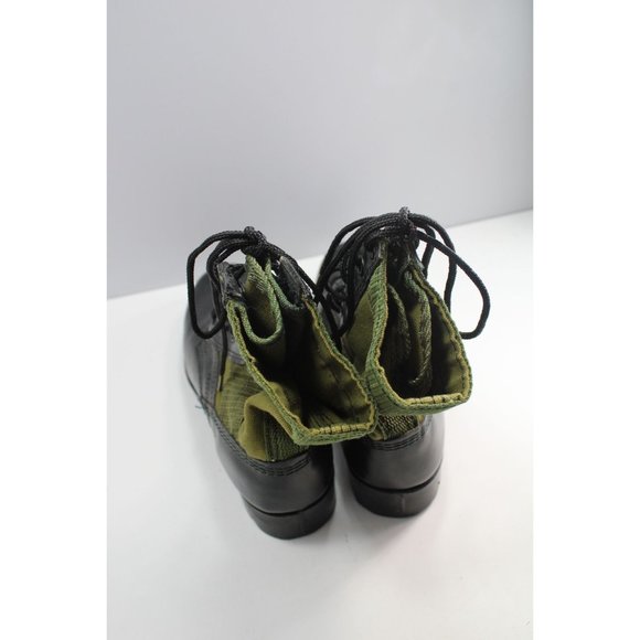 Olive Drab Leather Military Jungle Boots 5R Korea 88400 - Picture 6 of 10